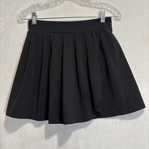 J.Crew Women's Pleated Active Skort Black Golf Tennis Pickleball Size XS